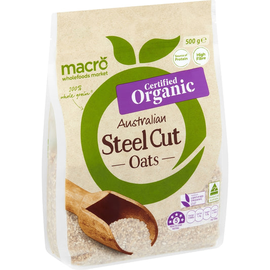 Fruitco Macro Organic Steel Cut Oats 500g