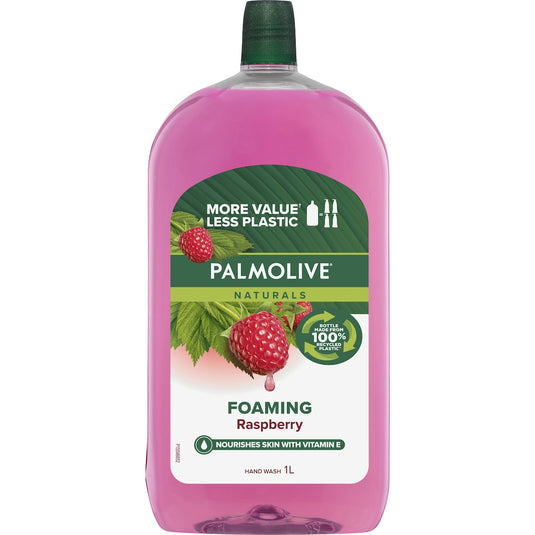 Fruitco Palmolive Foaming Liquid Hand Wash Soap Refill Raspberry 1l