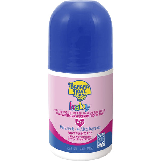 Fruitco Banana Boat Baby Roll On Sunscreen SPF50+ 75mL