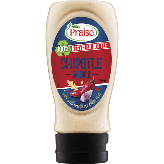 Fruitco Praise Aioli Mayonnaise Deli Style Chipotle 250ml