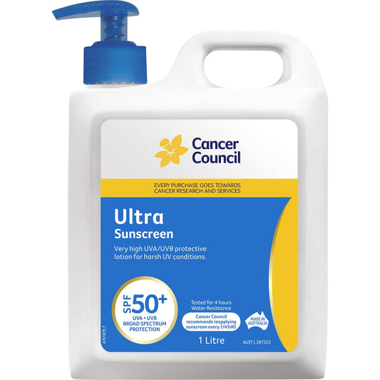 Fruitco Cancer Council Ultra Sunscreen Spf50+ Pump 1l