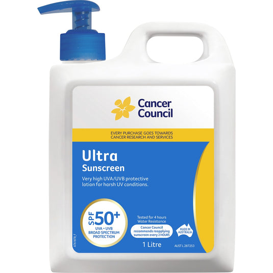 Fruitco Cancer Council Ultra Sunscreen Spf50+ Pump 1l