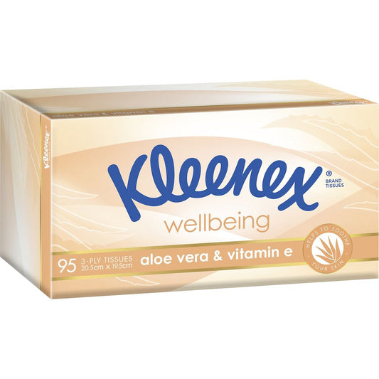 Fruitco Kleenex Aloe Vera & Vitamin e 3 Ply Facial Tissues 95 Pack
