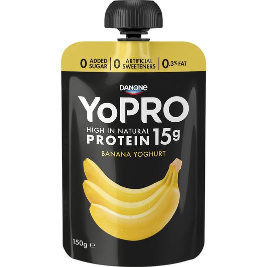 Fruitco YoPRO High Protein Yoghurt Pouch No Added Sugar Banana 150g