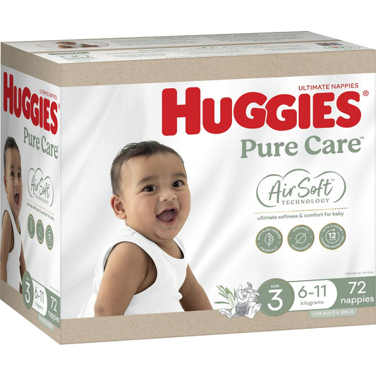 Fruitco Huggies Ultimate Nappies Size 3 (6-11kg) 72 Pack