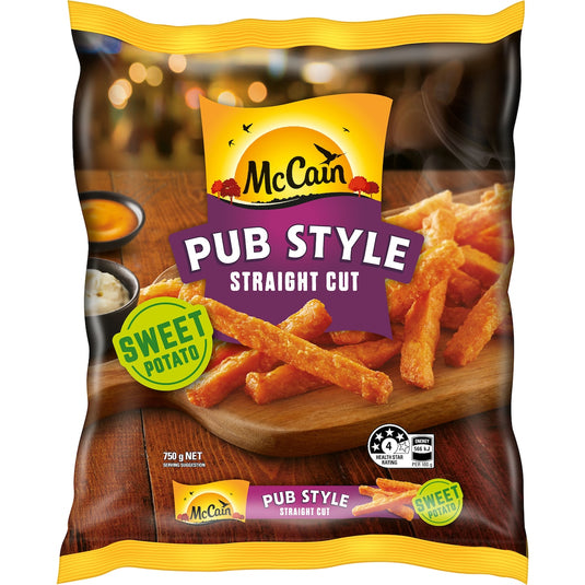 Fruitco McCain Straight Sweet Potato Chips 750g