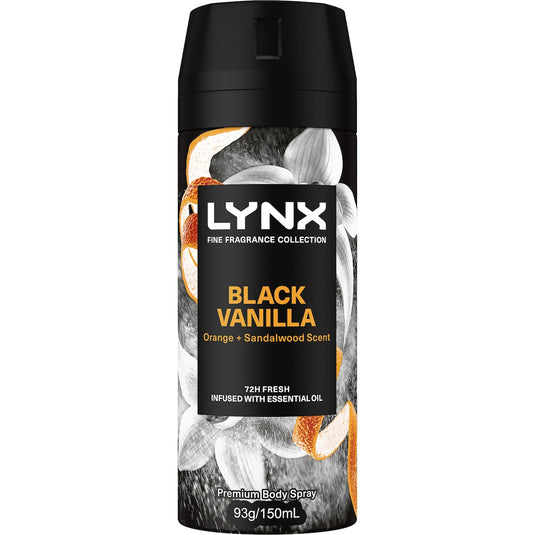 Fruitco LYNX Premium Body Spray Black Vanilla 150mL
