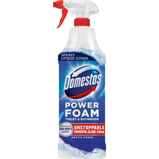 Fruitco Domestos Power Foam Toilet & Bathroom Spray Cleaner Arctic Fresh 450mL