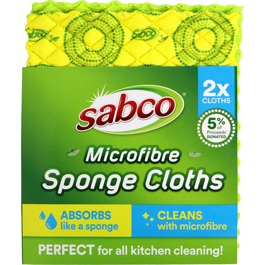 Fruitco Sabco Microfibre Sponge Cloths 2 pack