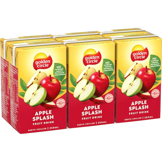 Fruitco Golden Circle Fruit Drinks Lunch Box Poppers Multipack Apple Splash