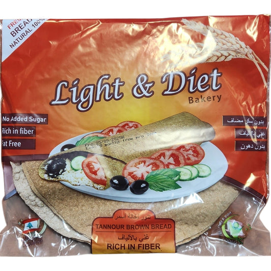 Light & Diet Bakery Tannour Brown Bread 300g