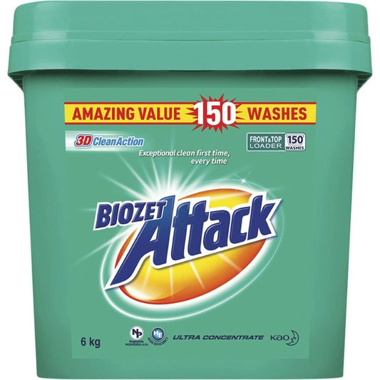 Fruitco Biozet Attack Front & Top Loader Laundry Powder 6kg