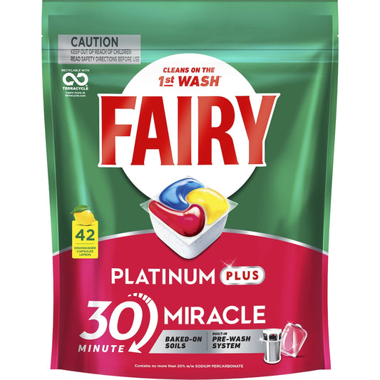 Fruitco Fairy Platinum Plus Lemon Dishwashing Tablets 42 pack