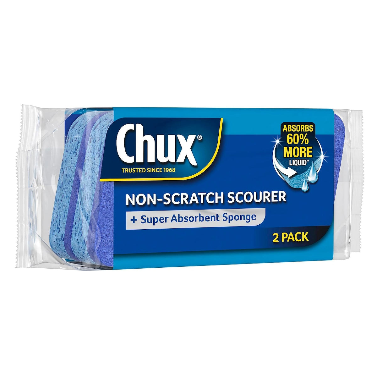 Fruitco Chux Non Scratch Scourer Sponge 2 Pack