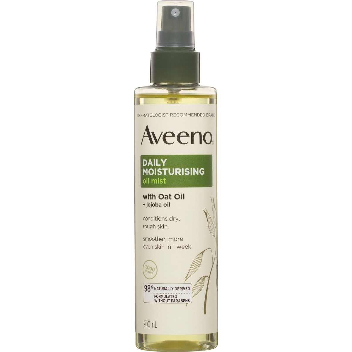 Fruitco Aveeno Daily Moisturising Body Oil Mist Dry Rough Sensitive Skin 200ml
