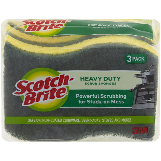 Fruitco Scotch-Brite Heavy Duty Scourer & Sponge 3 Pack
