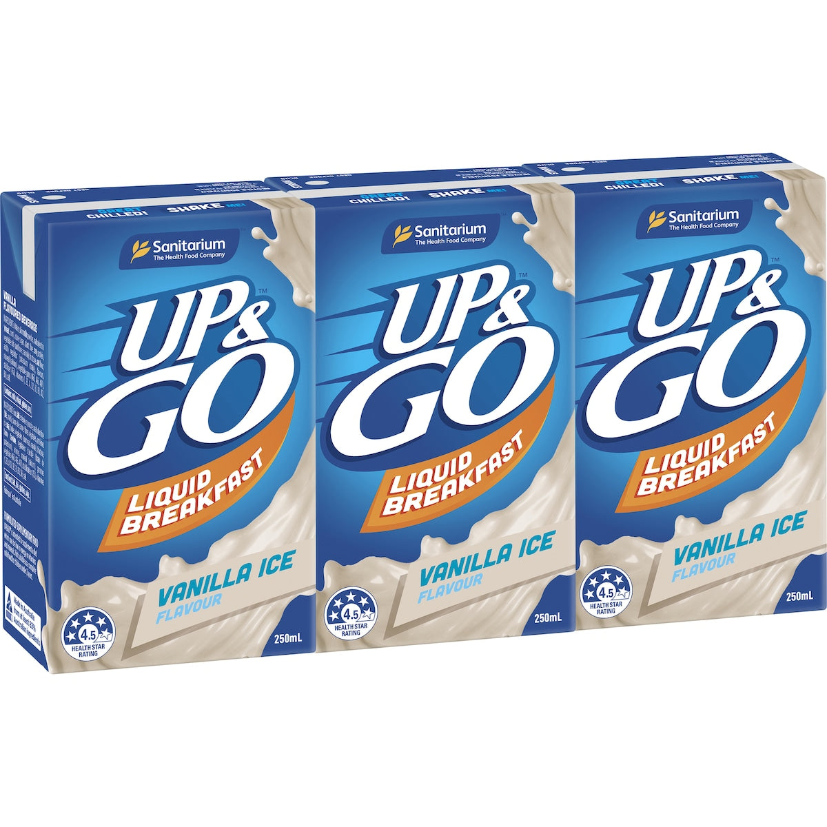 Fruitco Sanitarium Up&Go Liquid Breakfast Vanilla Ice 3 Pack