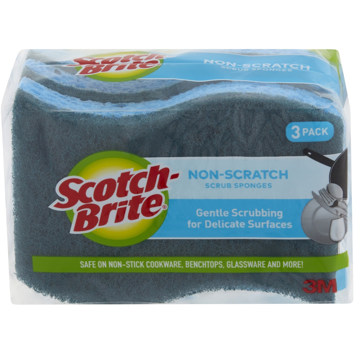 Fruitco Scotch-Brite Non Scratch Scrub Sponge 3 Pack