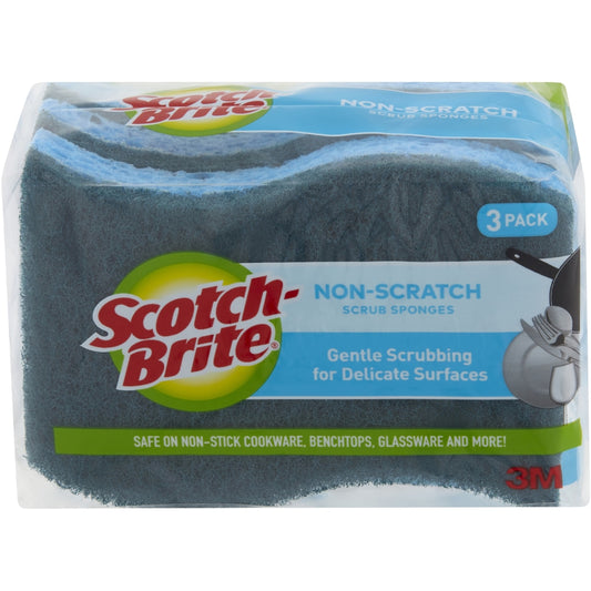 Fruitco Scotch-Brite Non Scratch Scrub Sponge 3 Pack