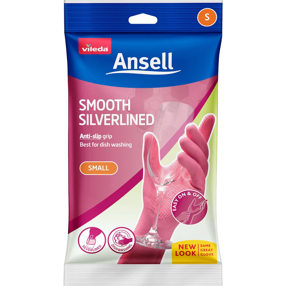 Fruitco Vileda Ansell Smooth Silverlined Gloves Small Pair Each