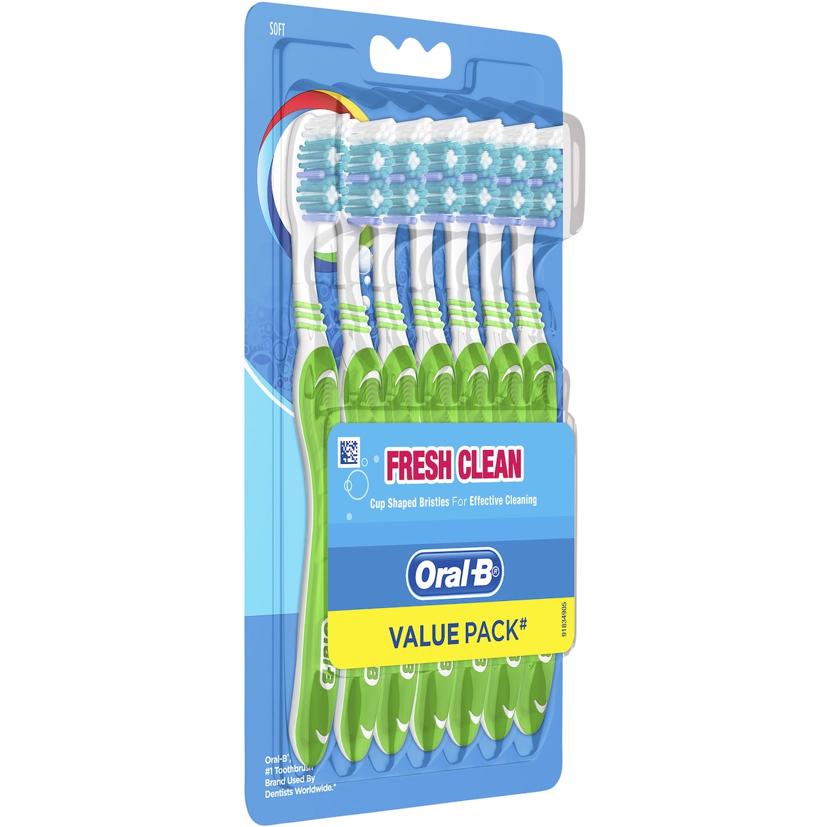 Fruitco Oral-B Fresh Clean Soft Toothbrush 7 pack