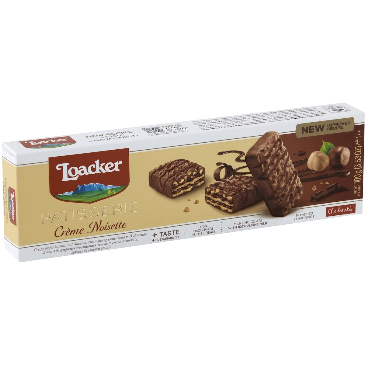 Fruitco Loacker Wafers Pasticceria Noisette 100g