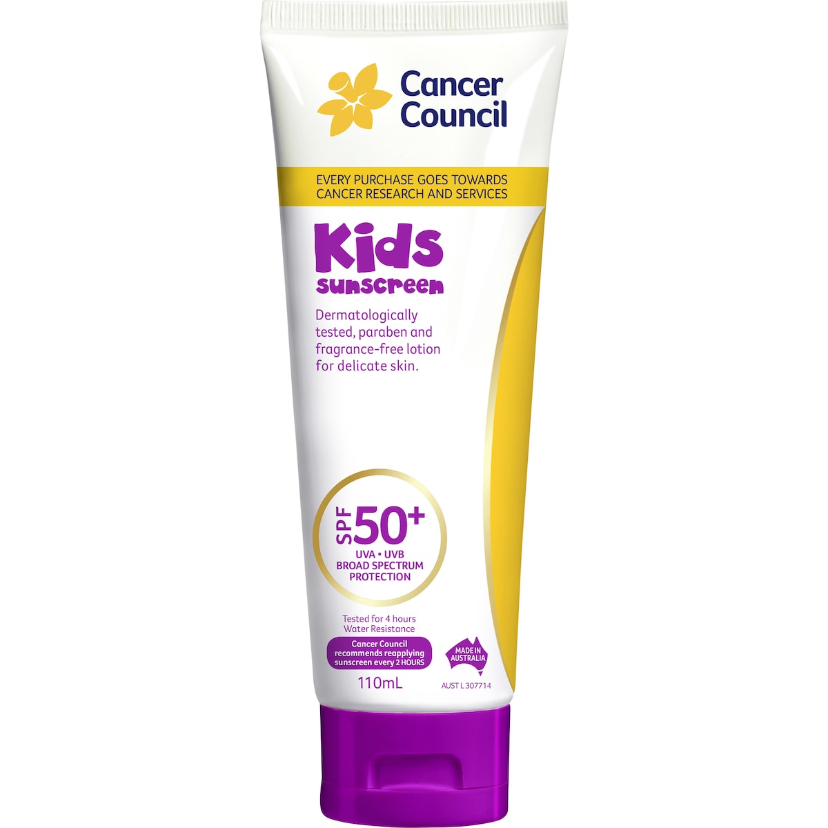 Fruitco Cancer Council Kids Spf 50+ Sunscreen 110ml