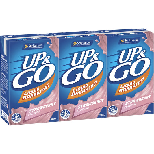 Fruitco Sanitarium Up&Go Liquid Breakfast Strawberry 3 Pack