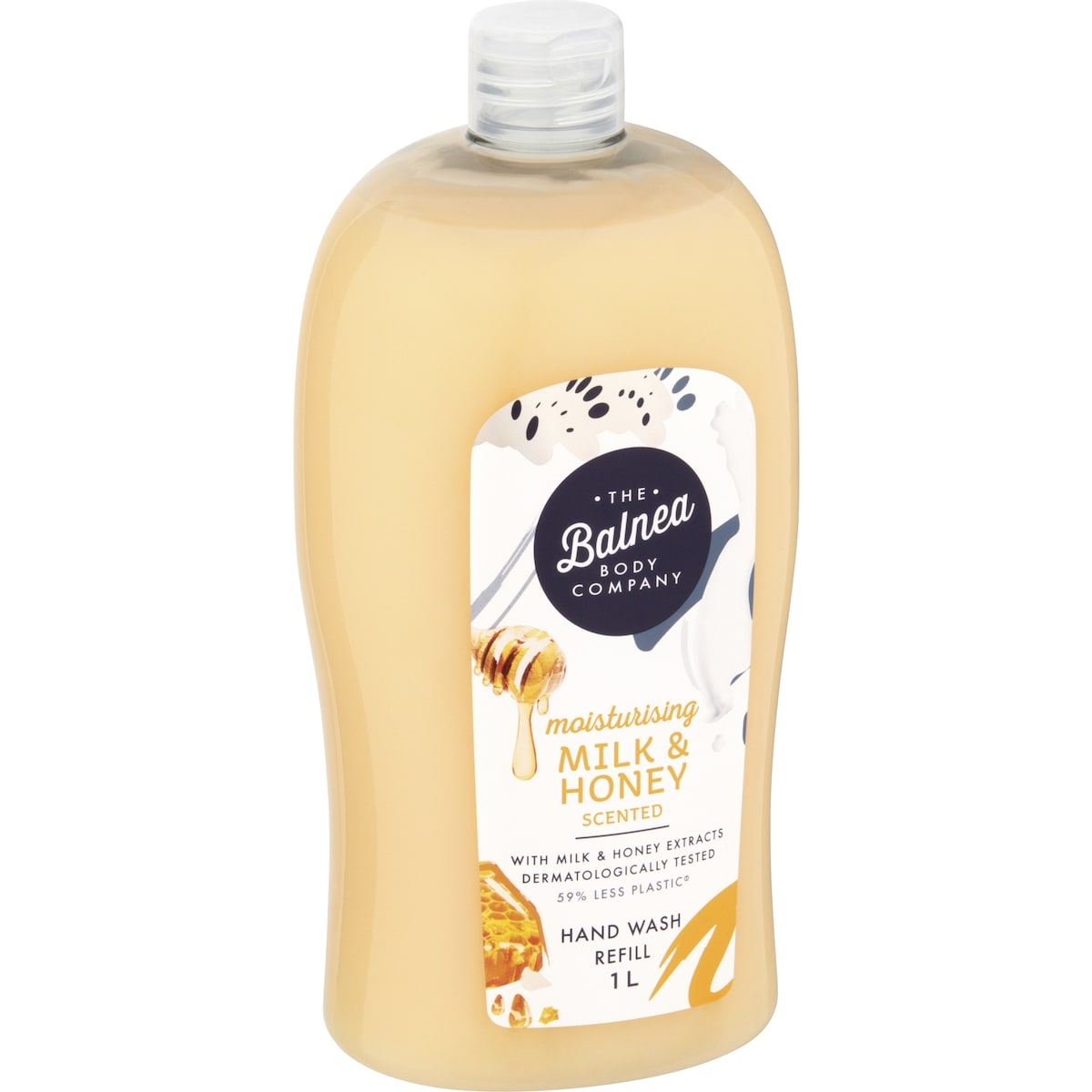 Fruitco The Balnea Body Company Moisturising Hand Wash Refill Milk & Honey 1l