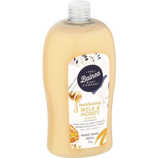 Fruitco The Balnea Body Company Moisturising Hand Wash Refill Milk & Honey 1l