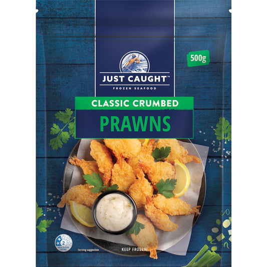 Fruitco Just Caught Classic Crumbed Prawns 500g