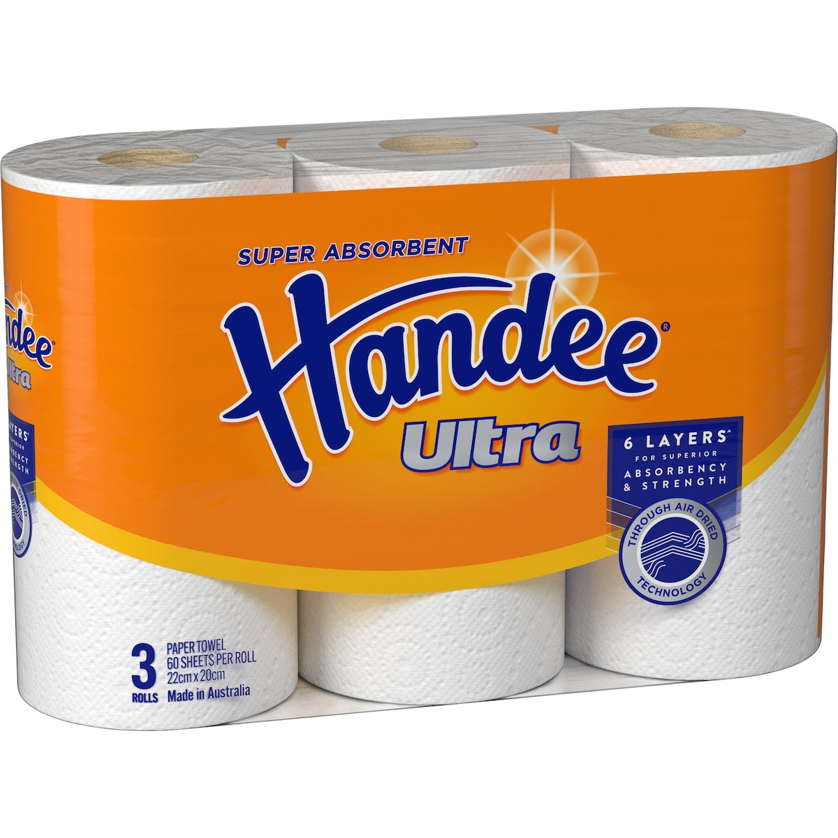Fruitco Handee Ultra Paper Towel White 2 Ply 180 Sheets 3 Pack