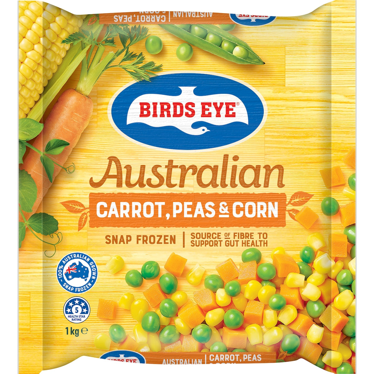 Fruitco Birds Eye Snap Frozen Mixed Vegetables Carrot, Peas & Corn 1kg
