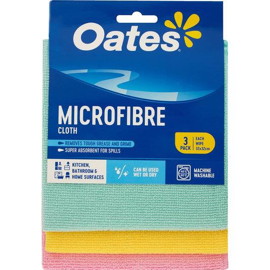Fruitco Oates Microfibre Cloth 3 Pack