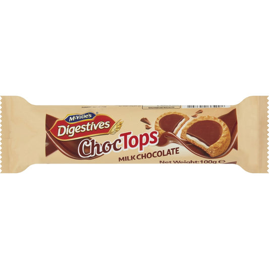 Fruitco McVitie's Digestives Choc Tops Milk Chocolate 100g