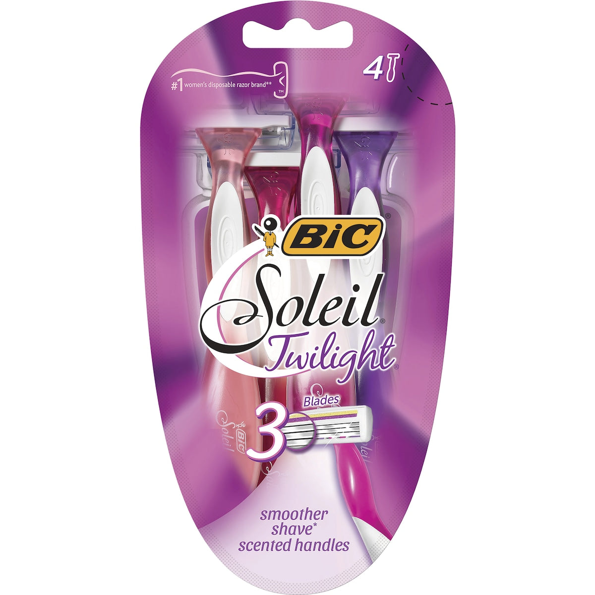 Fruitco BIC Razor Disposable Soleil Twilight Lavender 4 Pack