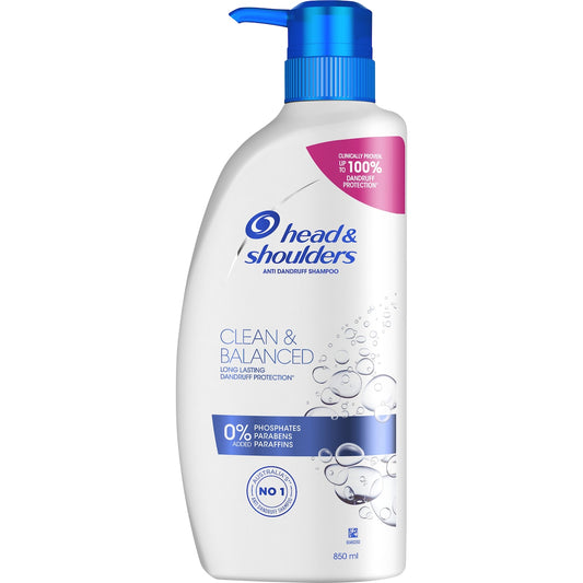 Fruitco Head & Shoulders Clean & Balanced Shampoo 850ml