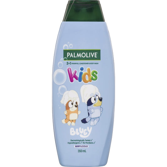 Fruitco Palmolive 3 In 1 Bluey Kids Shampoo Conditioner & Body Wash 350ml