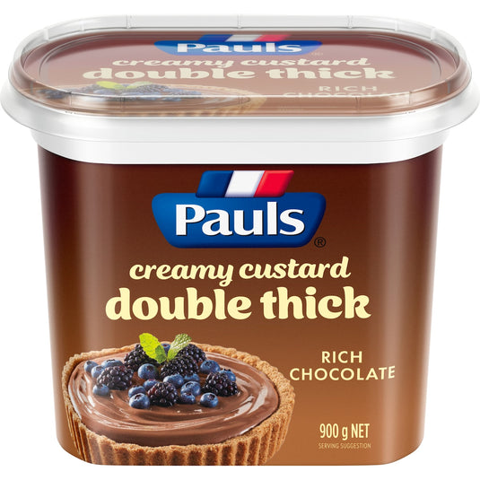 Fruitco Pauls Double Thick Custard Rich Chocolate 900g