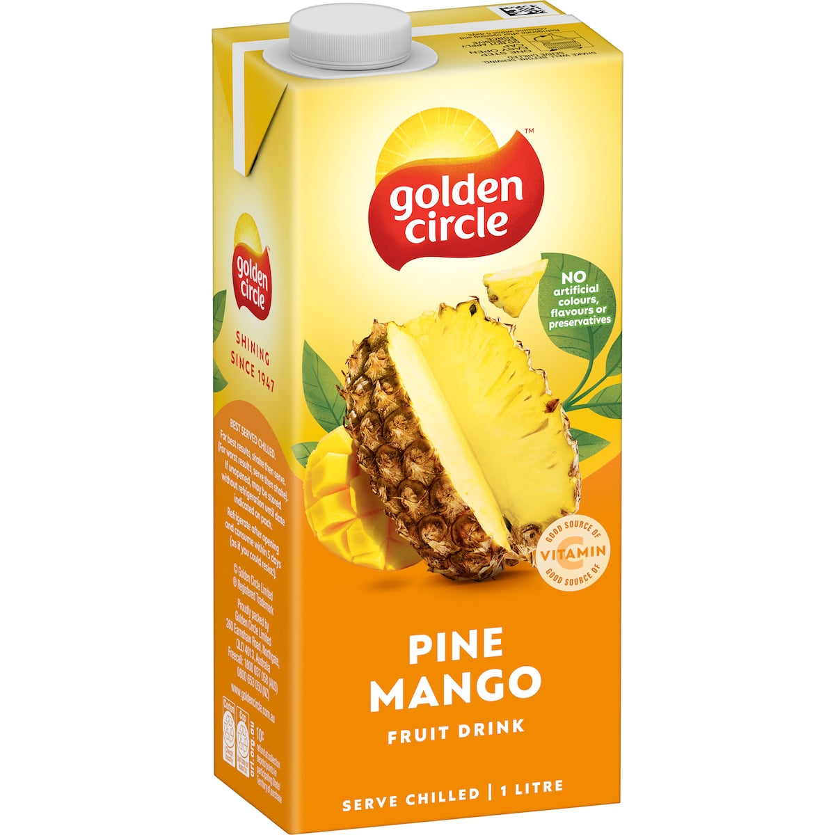 Fruitco Golden Circle Drinks Pine Mango Fruit Drink 1l