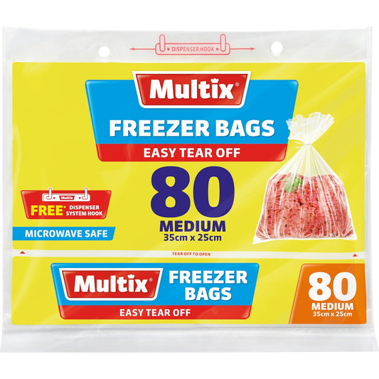 Fruitco Multix Easy Tear Off Freezer Bags Medium 80 Pack