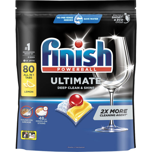 Fruitco Finish Ultimate Lemon Dishwasher Tablets 80 pack