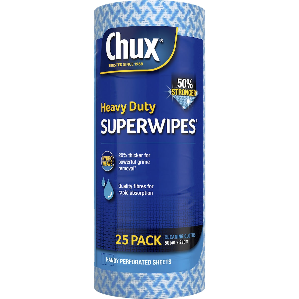 Fruitco Chux Heavy Duty Superwipes Roll 25 Pack