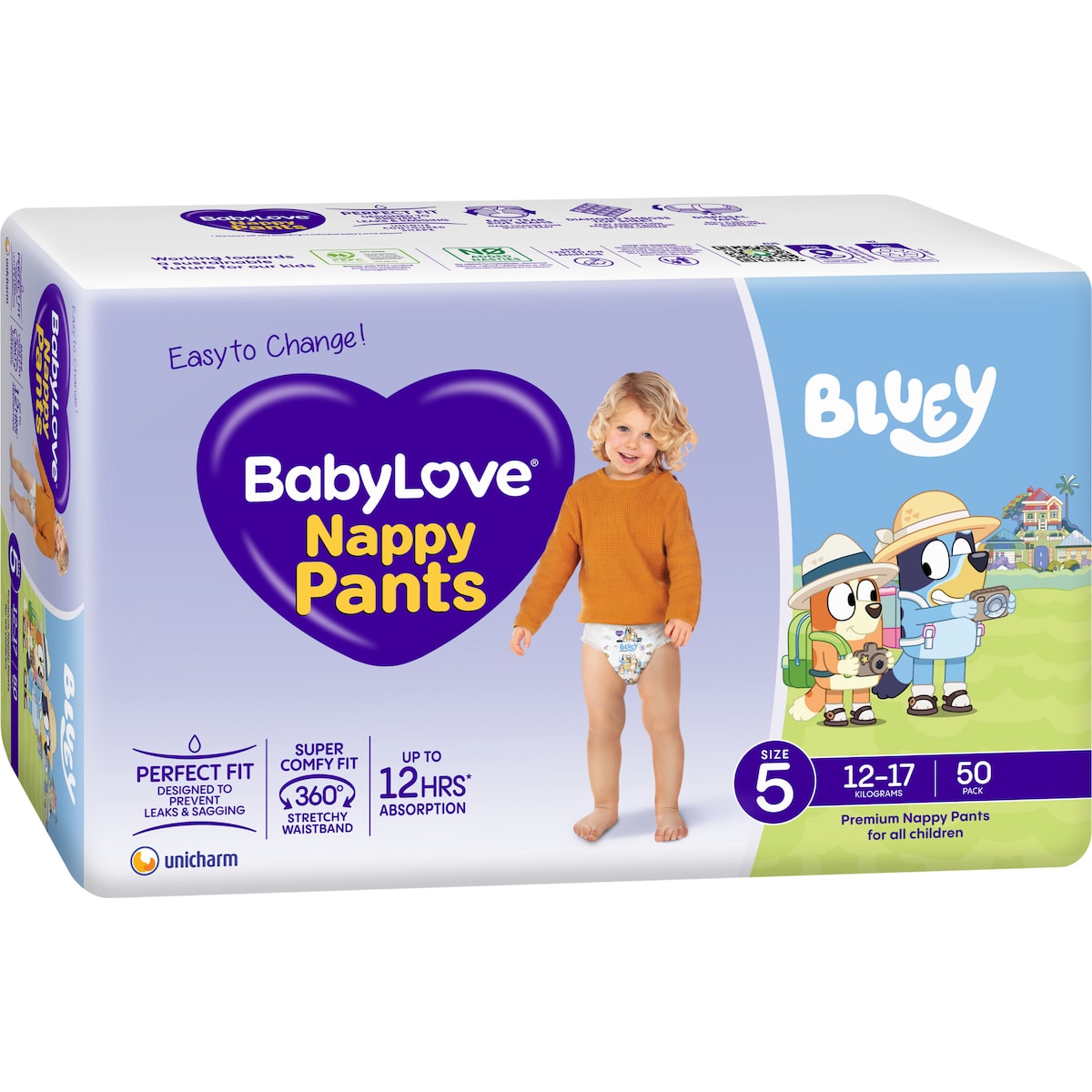 Fruitco Babylove Nappy Pants Size 5 (12-17kg) 50 Pack