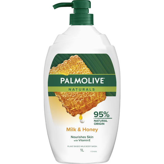 Fruitco Palmolive Body Wash Shower Gel Naturals Milk & Honey 1l