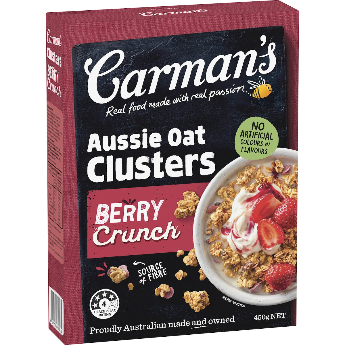 Fruitco Carman's Clusters Aussie Oat Crunchy Berry Crunch 450g