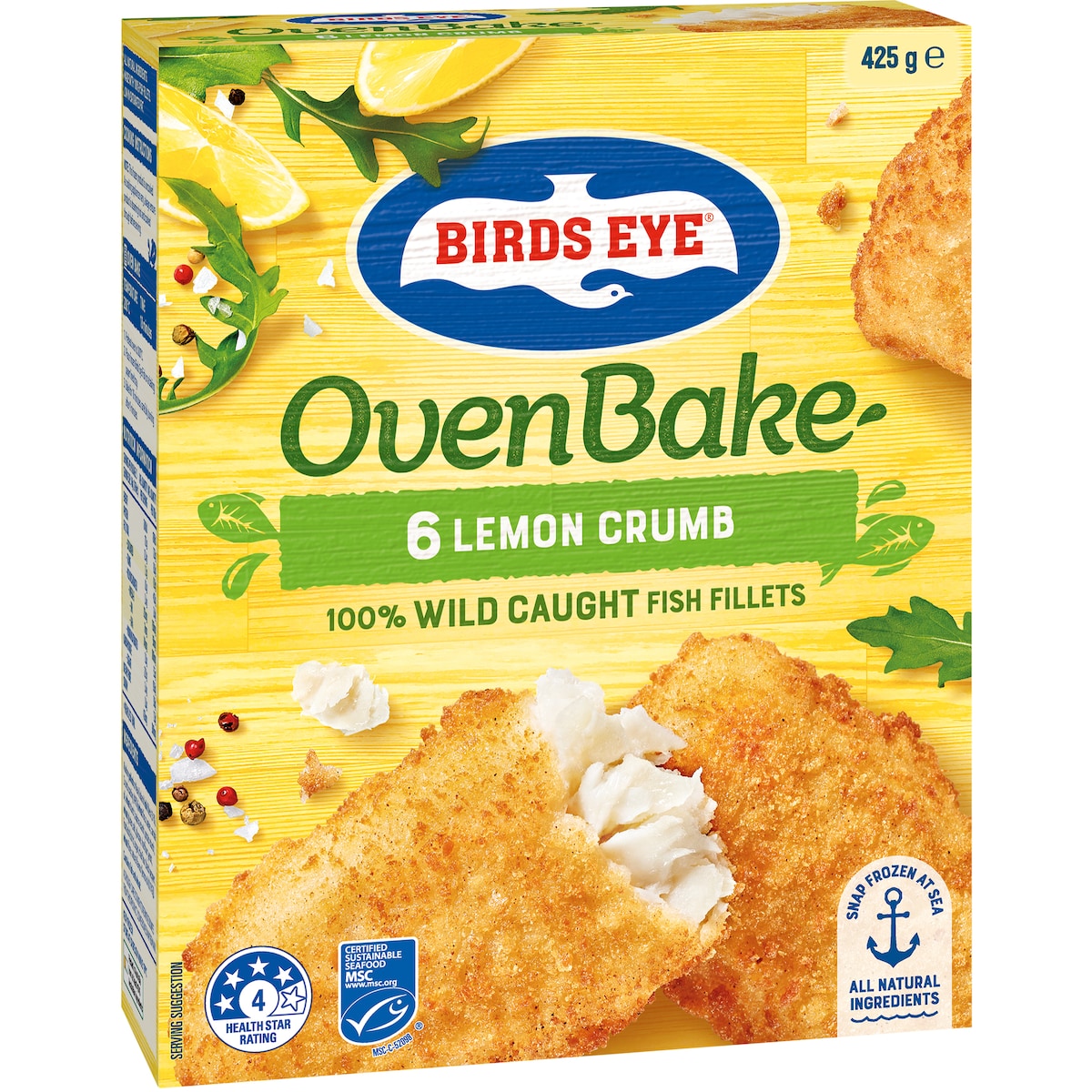 Fruitco Birds Eye Oven Bake Fish Lemon Crumb 425g