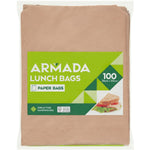 Fruitco Armada Brown Paper Lunch Bags 100 Pack
