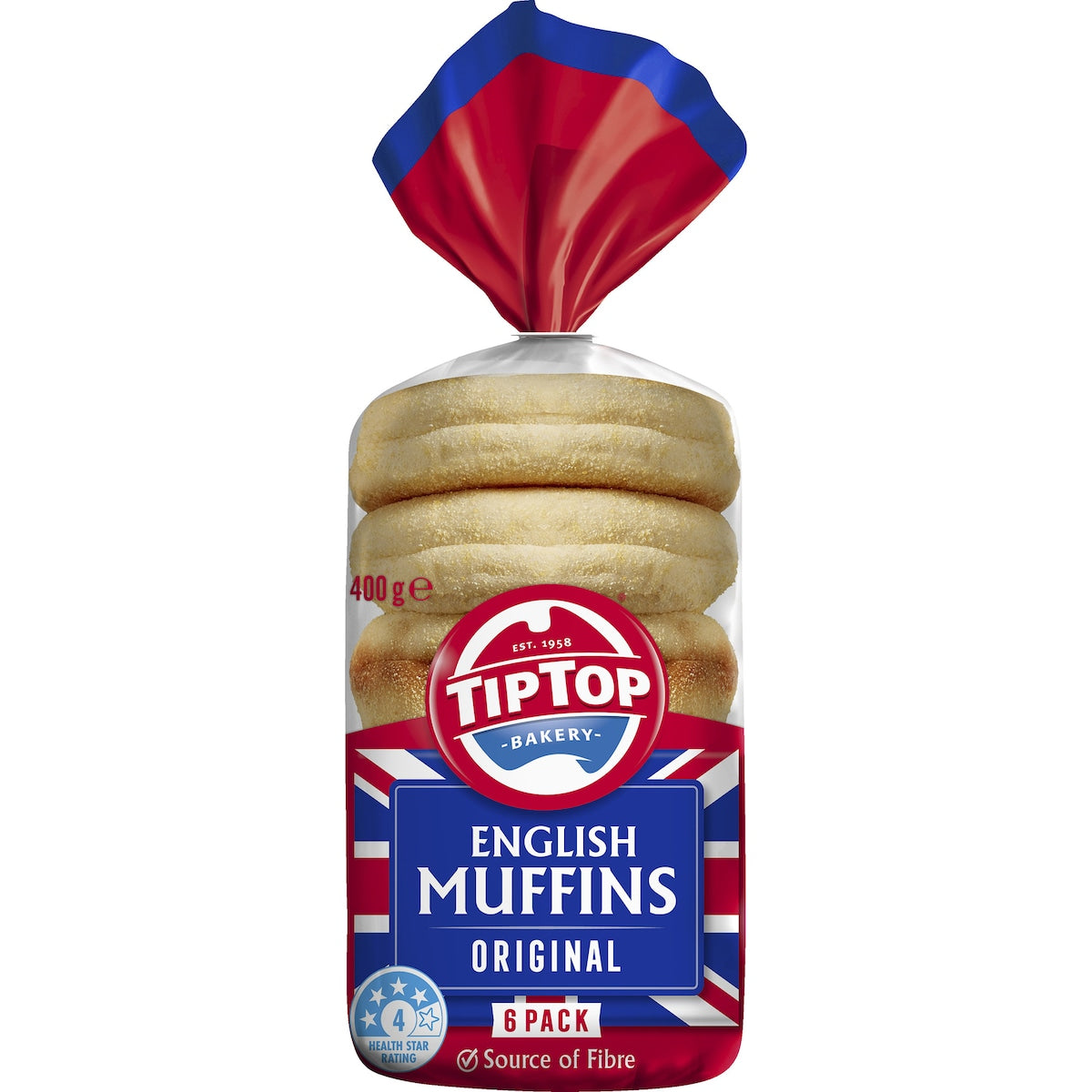 Fruitco Tip Top English Muffins Original Bakery 6 pack