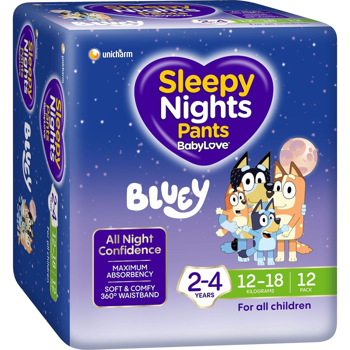 Fruitco Babylove SleepyNights Pants 2-4 years (12-18kg) 12 pack